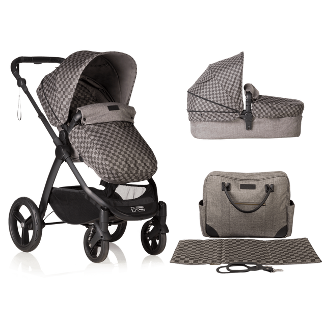 Mountain buggy cosmopolitan luxury modular buggy with carrycot and matching satchel bag in colour geo_geo