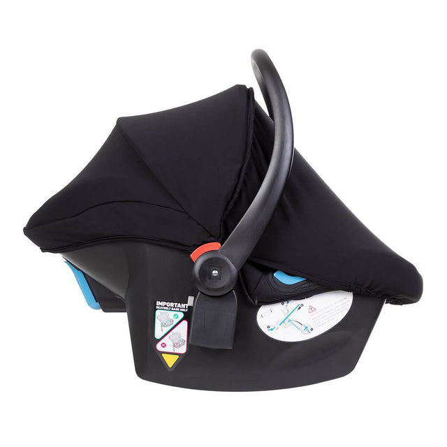 protect 2020 infant car set shown side on with integrated sun cover in place